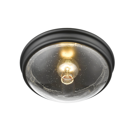 Millennium Lighting 1 Light Metal Flush Mount Ceiling With Clear Seeded Glass Shades