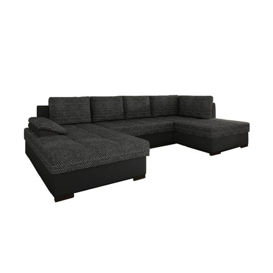 AMELY Sectional Sleeper Sofa - Natural Oak/Black