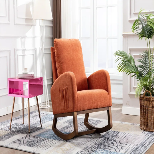 Living room Comfortable rocking chair,Living room chair,Solid wood