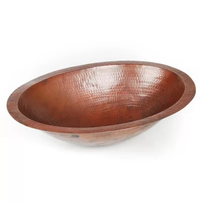 Copper Bathroom Sinks Metal Oval Drop-In Bathroom Sink