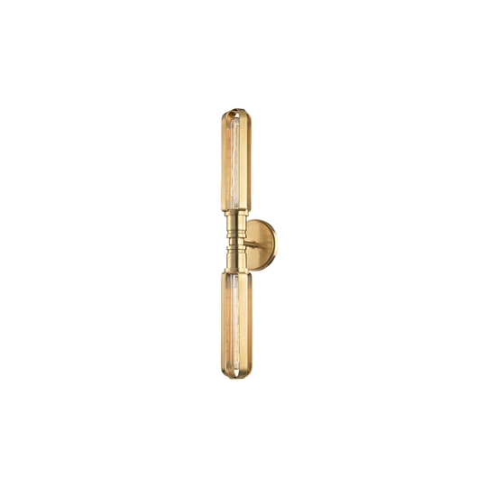 Hudson Valley Red Hook 2-light T10 Aged Brass Wall Mount - Gold