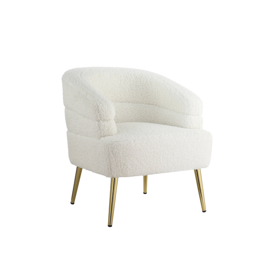 ACME Trezona Accent Chair in White Faux Sherpa