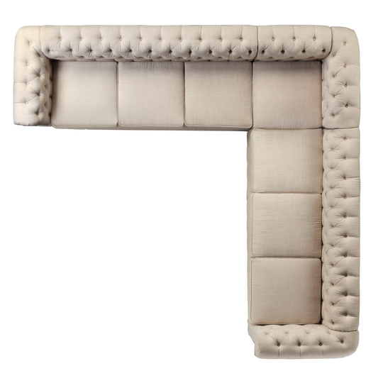 Moser Bay Roll Arm 7 Seats Sectional Sofa Set
