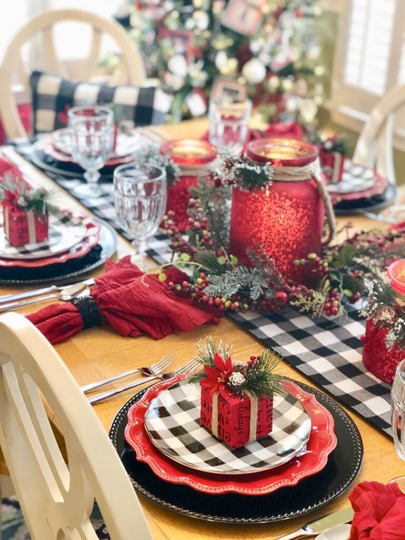 Buffalo Table Runner | Holiday Idea Christmas Tablecloth Country