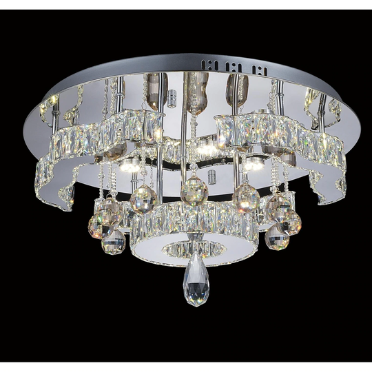 Guisseppe Lighting R LED Flush Mount Comet Chrome - Exact Size
