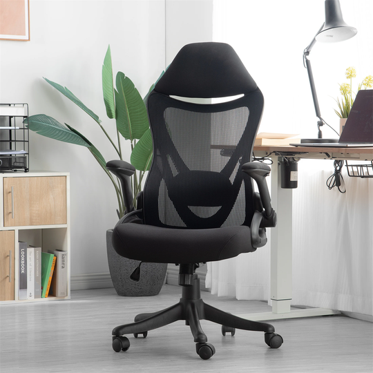 Black Adjustable Mesh Swivel Designer High Back Ergonomic Office Chair