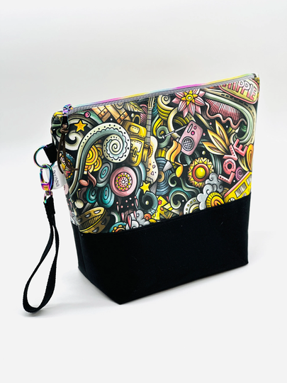 Extra Large Project Bag - Hippie Doodle