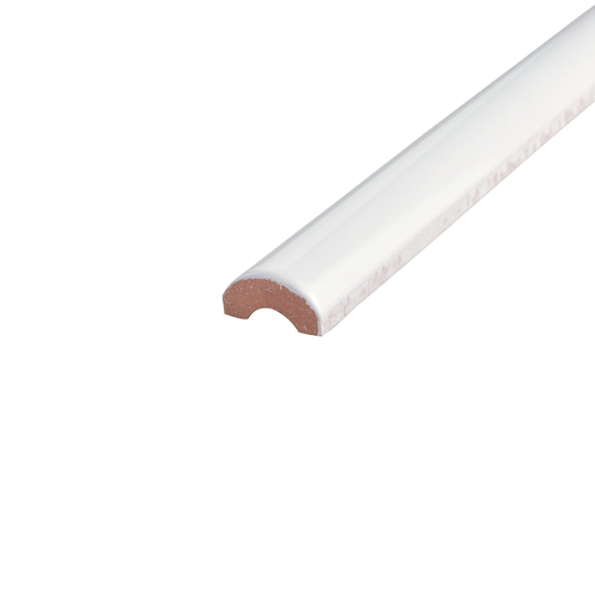 Merola Tile Bordon Blanco Moldura 1" x 7.86" Ceramic Pencil Wall Trim Tile - (1 Tile)