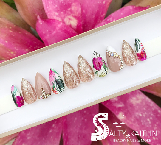 Tropical Vibes Press On Gel Nails