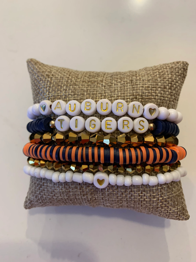 Tigers Heishi Stackable Bracelets - Set Of 6