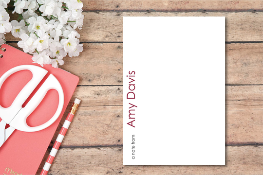 Personalized Name Notepad - Custom Stationery Writing Tablet 50 Sheet Note Pad