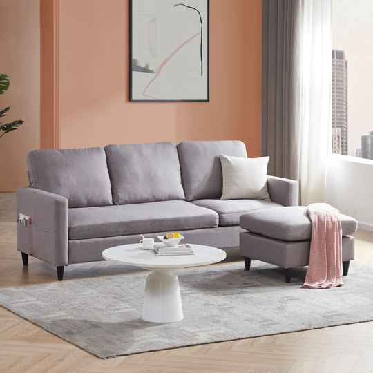 TiramisuBest Reversible Sectional Sofa with Handy Side Pocket