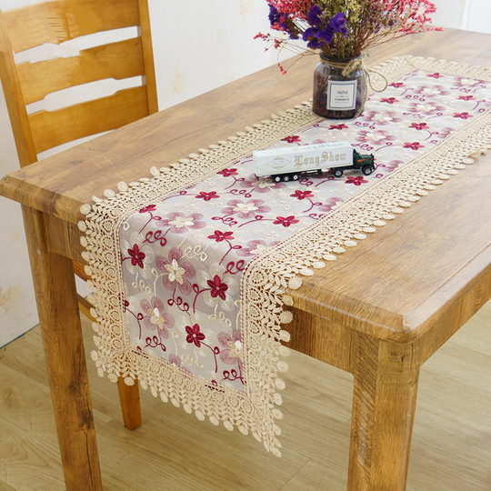 Lace Embroidery Table Runner, Table Runners For Home, Floral/Placemats/Doilies, Table Decor, Table Cloth