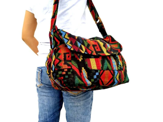 Rasta Crossbody Bag, Reggae Hippie Bohemian Jamaican Aztec Myra Festival Everyday Purse, Gift