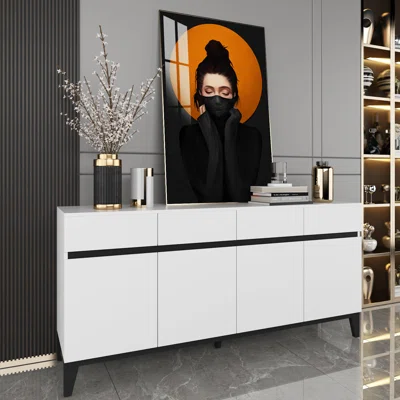 Gerasimoula 63" W 4 Drawer Sideboard