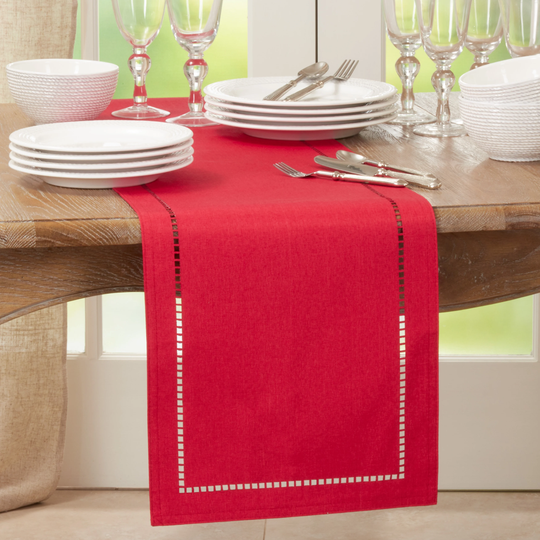 Table Runner with Laser-cut Hemstitch