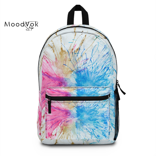 Hipster Backpack, Artist Colorful Travel Bag, Handmade Festival Bag, Simple Backpack With Zipper Pocket