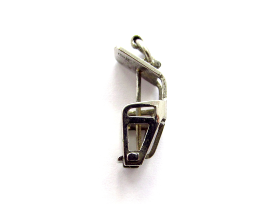Vintage .800 Silver Ski Chair Lift Gondola Winter Sports Charm
