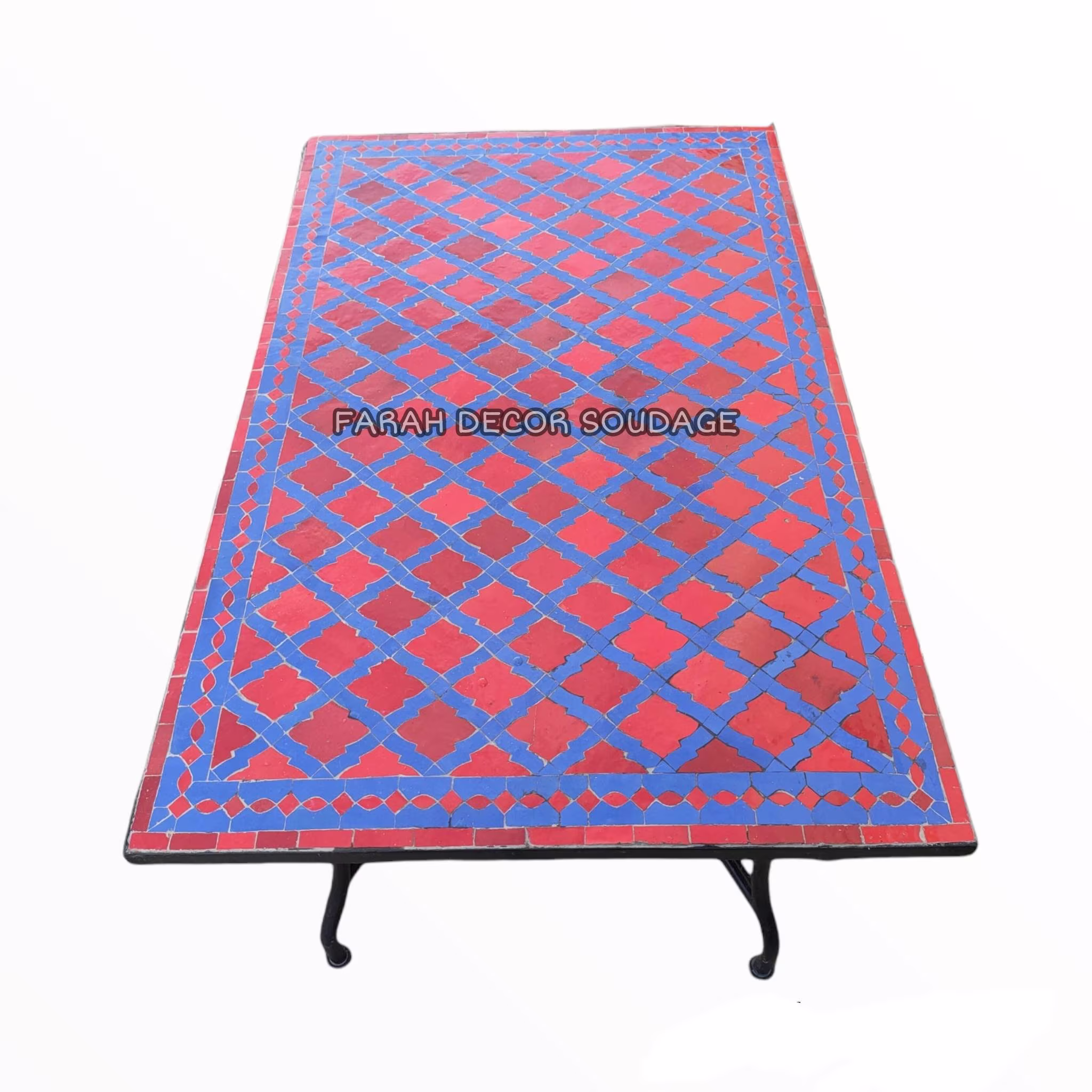 Moroccan Mosaic Table | Bistro Garden Outdoor Rectangular Patio Coffee