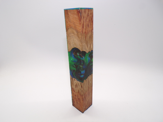 Hybrid, Diamond Painting Pen, Blue, Green, Black, Sparkle Swirl, Burl Wood, Drill Handturned, Alumilite