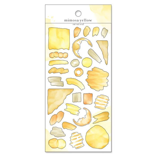 Mind Wave Watercolor Sticker - Mimosa Yellow