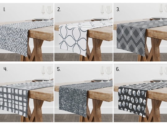Gray Table Runner For Dining Room, Charcoal Grey Linens Farmhouse Kitchen Decor, Housewarming Gift New Home, Party