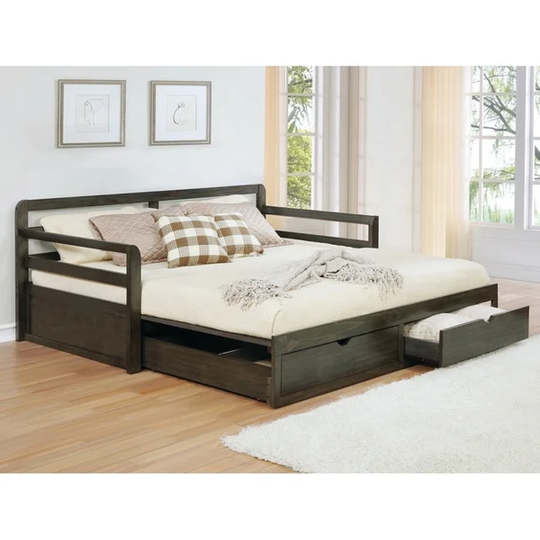 The Gray Barn Morning Glory Grey 2-drawer Storage Sleeper Daybed