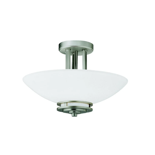 Kichler Lighting Hendrik Collection 2-light Brushed Nickel Semi Flush Mount