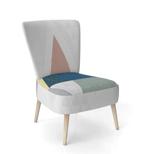 Designart 'Geometrical Composition Triangles III' Upholstered Modern Accent Chair