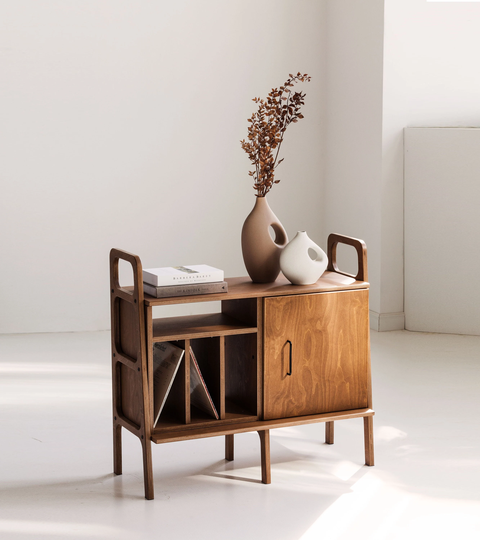Small Sideboard, Mid Century Modern, Media Cabinet, Record Player Stand, Tv Media Console, Scandinavian Credenza