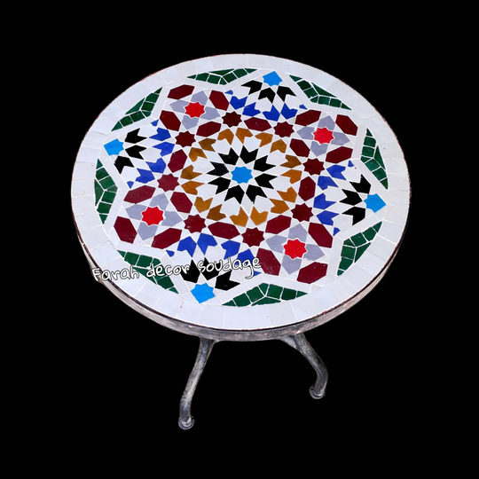 Customizable Mosaic Table | Bistro Garden Round Outdoor Patio