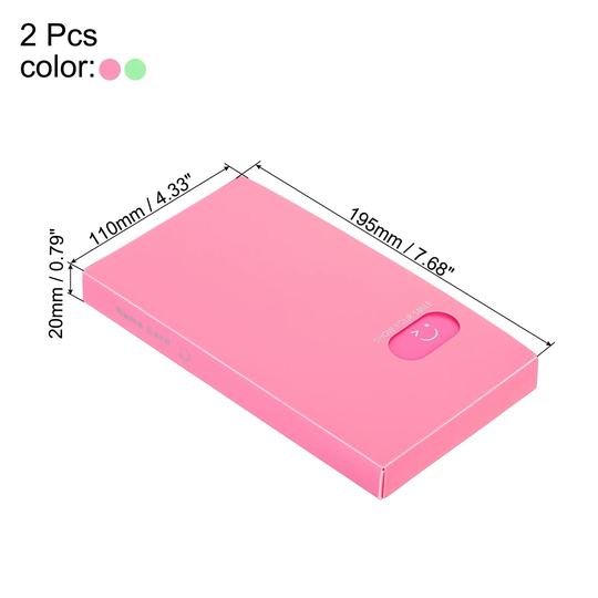 2Pcs Plastic Business Card Holder Photocard Binder Book 240 Pockets - Pink/Red, Yellow/Green
