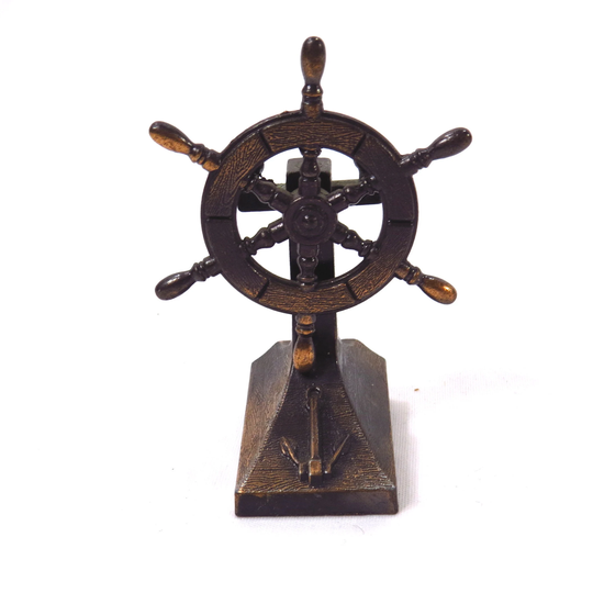 Vintage Die Cast Ships Wheel Pencil Sharpener Durham Industries Miniature