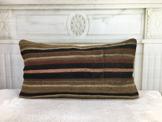 Sofa Kilim Pillows, Cushion, Bedding Pillow, Outdoor 12 X 24 Turkish Bohemian Decor Pillow, 2172