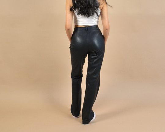 90S/Y2K S Faux Leather Vintage Pants