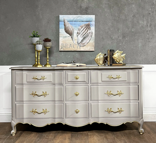 French Provincial Dresser, Sideboard, Coastal Chic, Grandmillennial Style