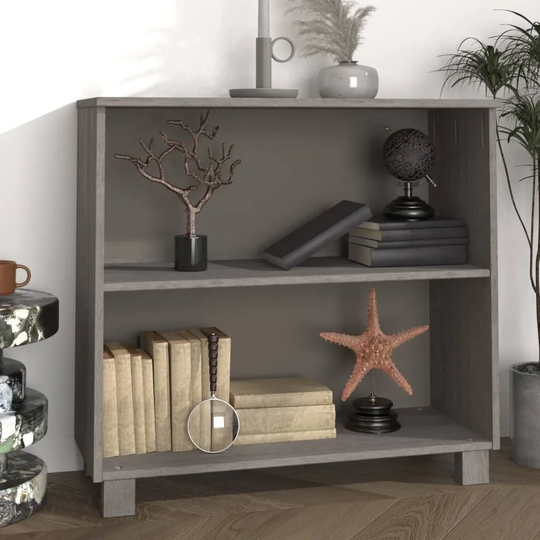 Sideboard Light Gray 33.5"x13.8"x31.5" Solid Wood Pine