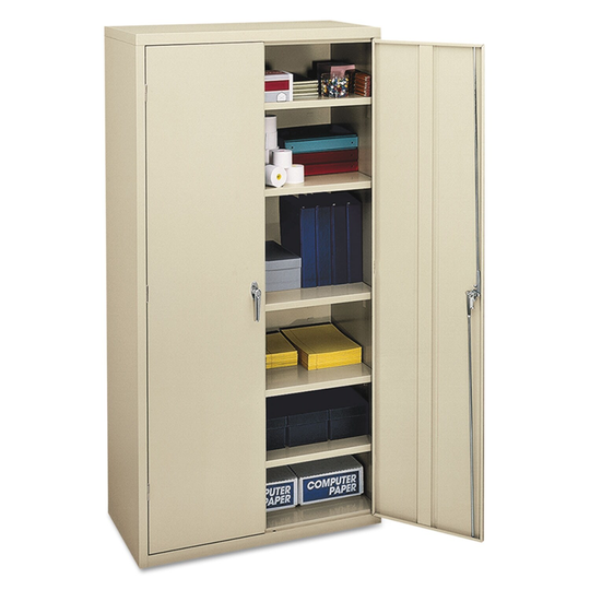 Assembled Storage Cabinet, 36 x 18.13 x 71.75, Putty - 36" x 18.13" x 71.75"