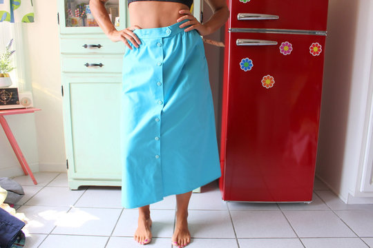 Vintage School Girl A Line Teal Pencil Skirt...size Large. Nos. Retro. Blue Skirt. Plaid. Mod. Classic. 1960S. 1970S. Pleated School