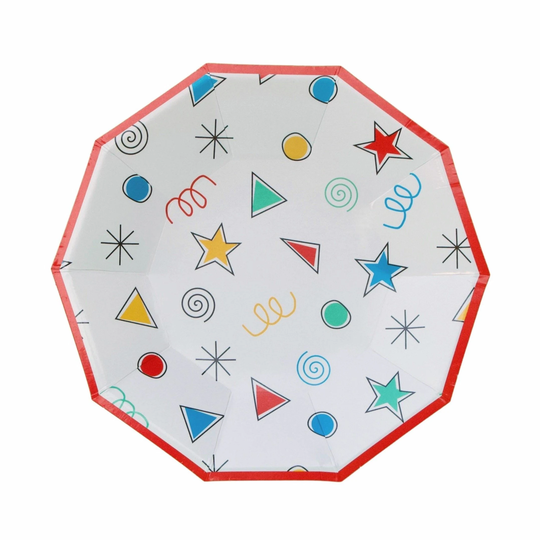 Happy Colors Party Plates | Pack Of 8 | Colorful Paper Disposable Superhero