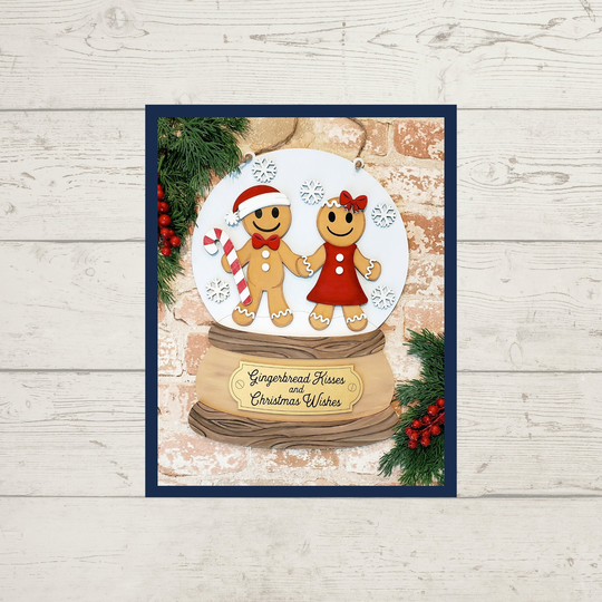 Gingerbread Couple Snow Globe Diy Paint Kit - Kits For Adults Kids Christmas Crafty Gift