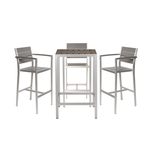 Set of 4 Betty Arm Chairs, Grey