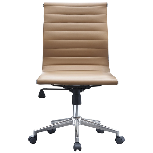 Modern Mid-back Ribbed Adjustable Office Chair