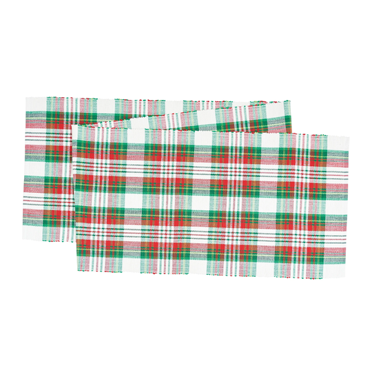 Carter Christmas Red and Green Plaid Table Runner