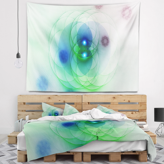 Designart 'Merge Colored Spheres.' Abstract Wall Tapestry