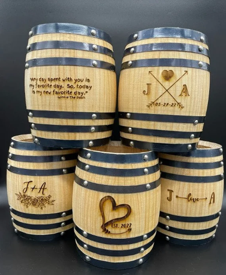 2-Liter Barrel For Wedding Centerpieces, Event Decor, Flowerpots, Planters, Home & Office Storage