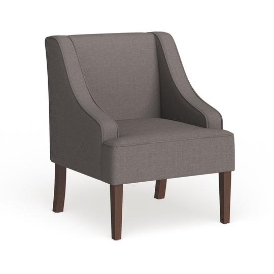 Porch & Den Lyric Charcoal Grey Swoop Arm Accent Chair