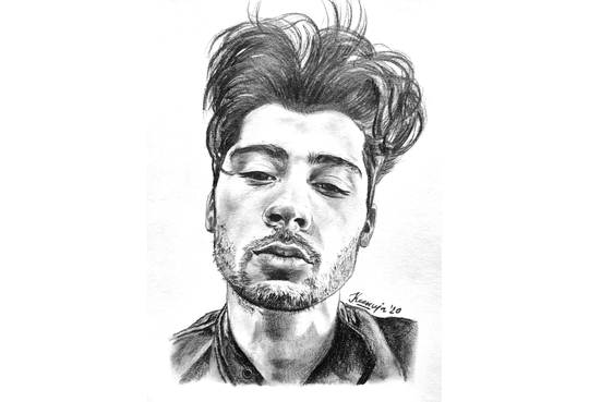 Original Art Drawing Pencil Format 13cmx18cm | 5''x7'' - Zayn Malik