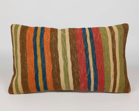 Antique Sofa Throw Pillow, Home Decor Pillows, Cushion Cover, Wool Kilim Lumbar Pillow