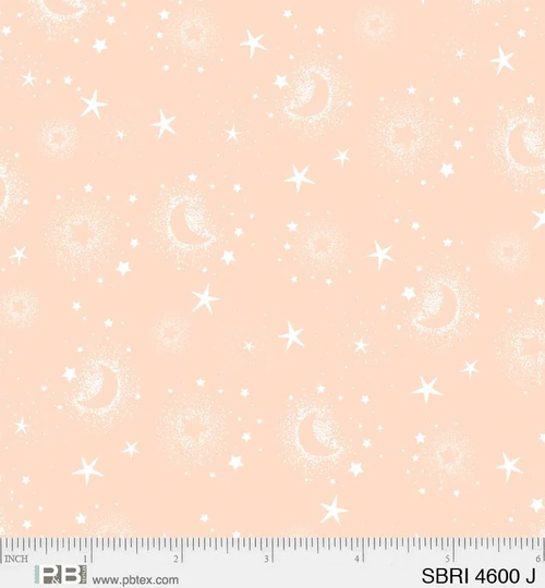 Star Bright Moon & Stars Pink - Priced By The Half Yard